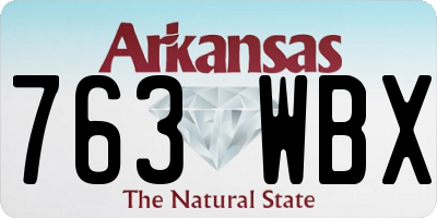 AR license plate 763WBX