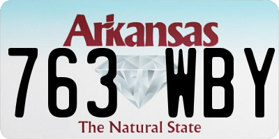 AR license plate 763WBY