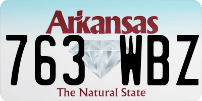 AR license plate 763WBZ