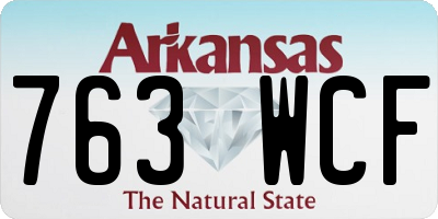 AR license plate 763WCF