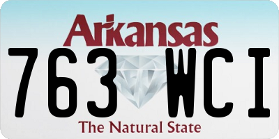 AR license plate 763WCI
