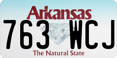 AR license plate 763WCJ