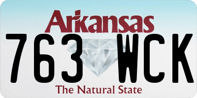 AR license plate 763WCK