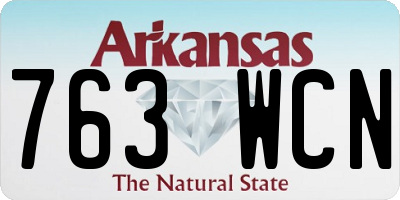 AR license plate 763WCN