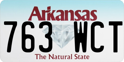 AR license plate 763WCT