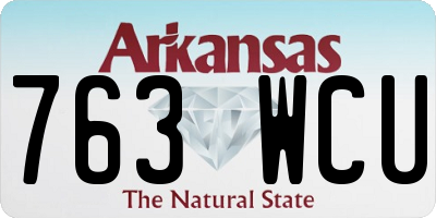 AR license plate 763WCU