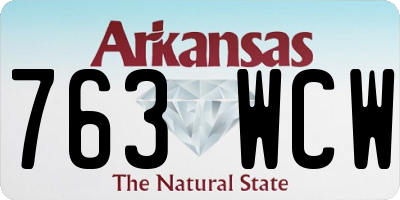AR license plate 763WCW