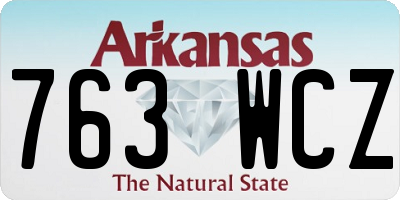 AR license plate 763WCZ
