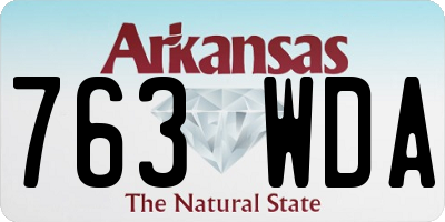 AR license plate 763WDA