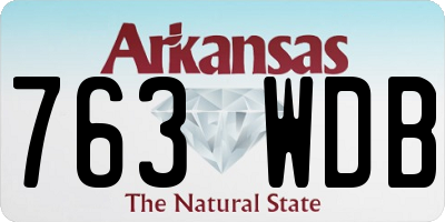 AR license plate 763WDB
