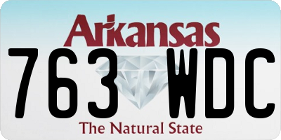 AR license plate 763WDC