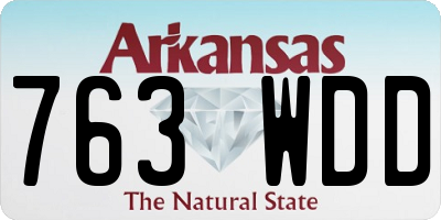 AR license plate 763WDD