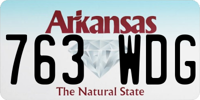 AR license plate 763WDG