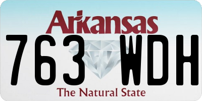 AR license plate 763WDH