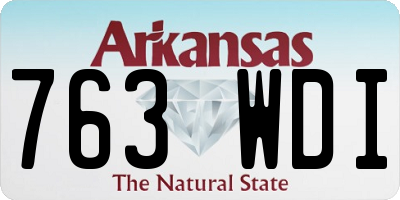AR license plate 763WDI
