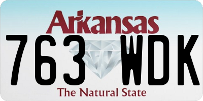 AR license plate 763WDK