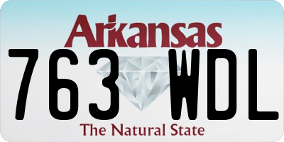 AR license plate 763WDL