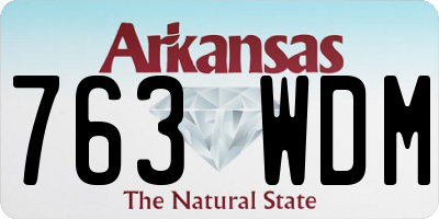 AR license plate 763WDM