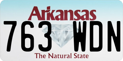 AR license plate 763WDN