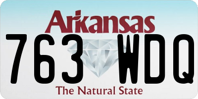 AR license plate 763WDQ