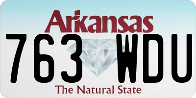 AR license plate 763WDU