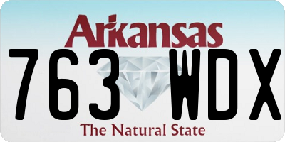 AR license plate 763WDX