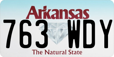AR license plate 763WDY