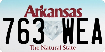 AR license plate 763WEA