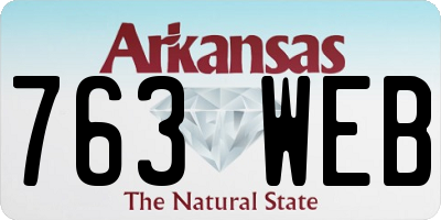 AR license plate 763WEB