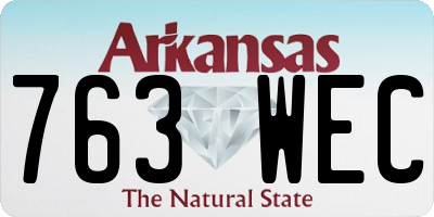 AR license plate 763WEC