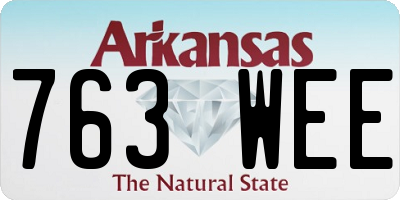 AR license plate 763WEE