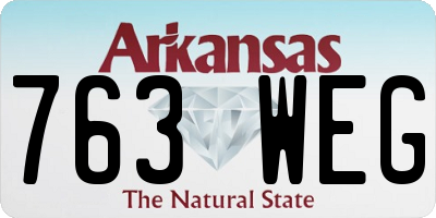AR license plate 763WEG