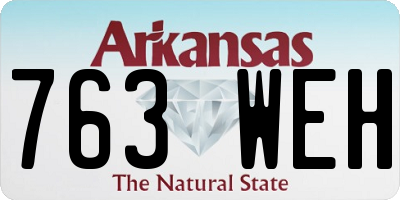 AR license plate 763WEH
