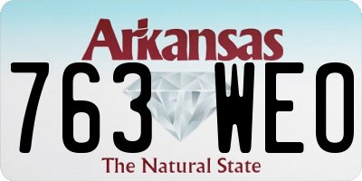 AR license plate 763WEO