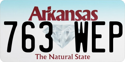 AR license plate 763WEP