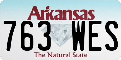 AR license plate 763WES