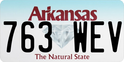 AR license plate 763WEV