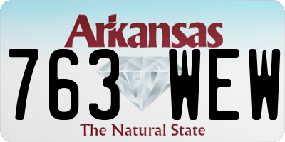 AR license plate 763WEW