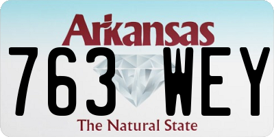 AR license plate 763WEY