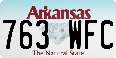 AR license plate 763WFC