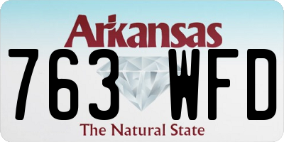 AR license plate 763WFD