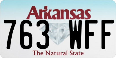 AR license plate 763WFF