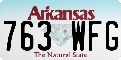 AR license plate 763WFG