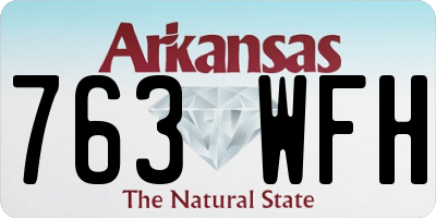 AR license plate 763WFH