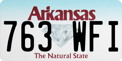 AR license plate 763WFI