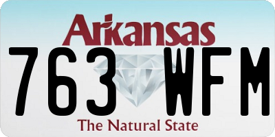 AR license plate 763WFM