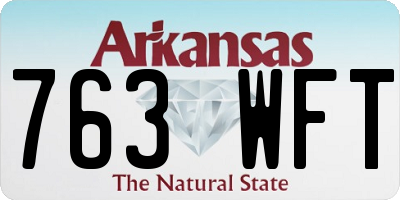 AR license plate 763WFT