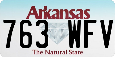 AR license plate 763WFV