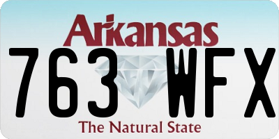 AR license plate 763WFX