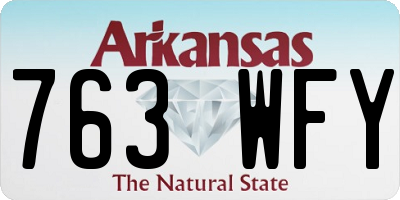 AR license plate 763WFY